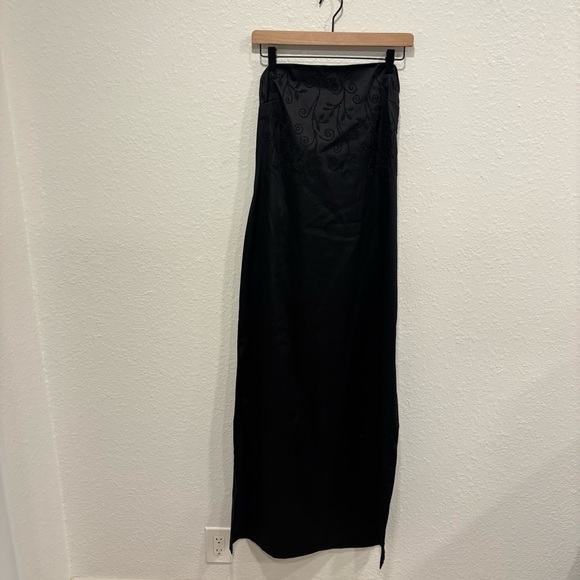 NWT vintage rampage strapless black dress with side slits - Picture 1 of 6
